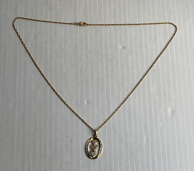 I Love You 14k Gold Plated Necklace with Diamond Chip Accents