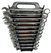 11-Pc 6MM-18MM Raised Panel Combination Wrenches, 12 Point, 45005