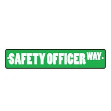 Green Aluminum Weatherproof Road Street Signs Safety Officer Way Home Decor Wall
