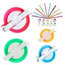 4 Pack Pom Pom Maker for Fluff Ball Weaver Craft Knitting Machine Needles