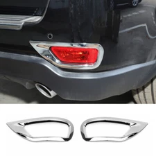 Rear Fog Light Lamp Frame Decor Cover Trim For Jeep Grand Cherokee 2011+ Chrome