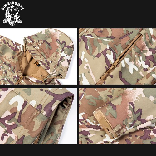 Waterproof Tactical Soft Shell Men Jacket Military Casual Windbreaker Army Coat - Picture 8 of 21