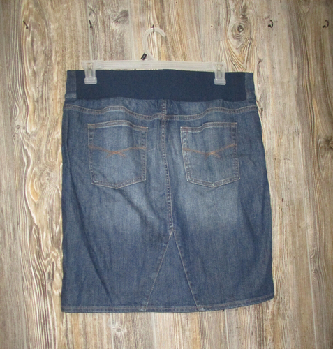 Gap 1969 Womens Maternity Darkwash Denim Blue Jean Skirt Size 31 12 Monroe - Picture 2 of 9