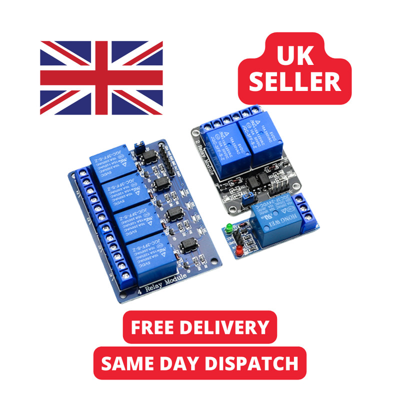5V Relay Module with Optocoupler 1/2/4 Channel for Arduino and ESP32