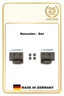 BRAAS/DÖRKEN Ersatzteil für Braas Atelier-Fenster, Griffkonsolen-Set AF 86`/BA, braun