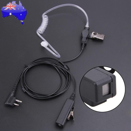 2Pin Covert Acoustic Tube Earpiece Headset Mic for Two Way Radios