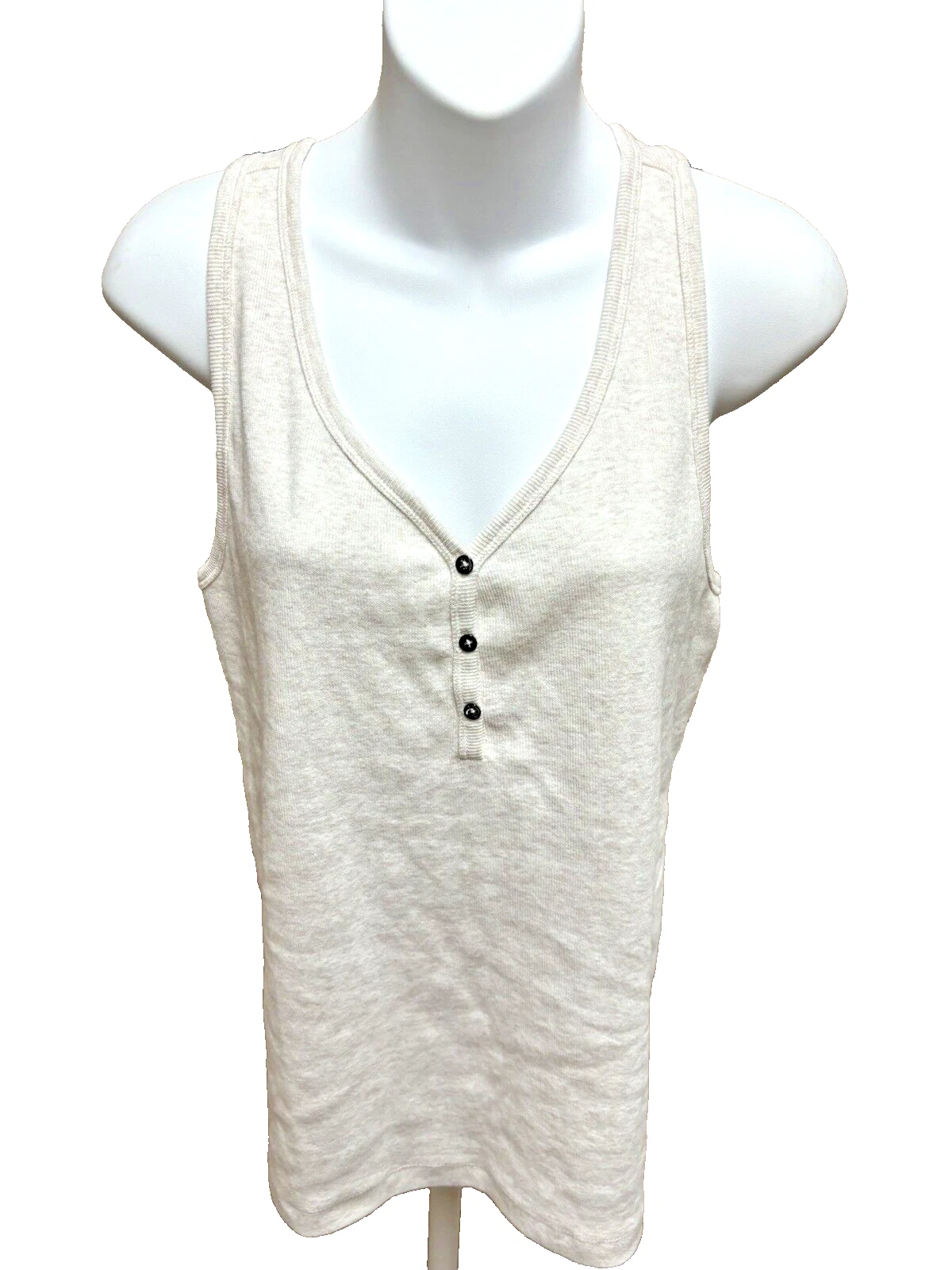 lole sleeveless henley v-neck tank-top