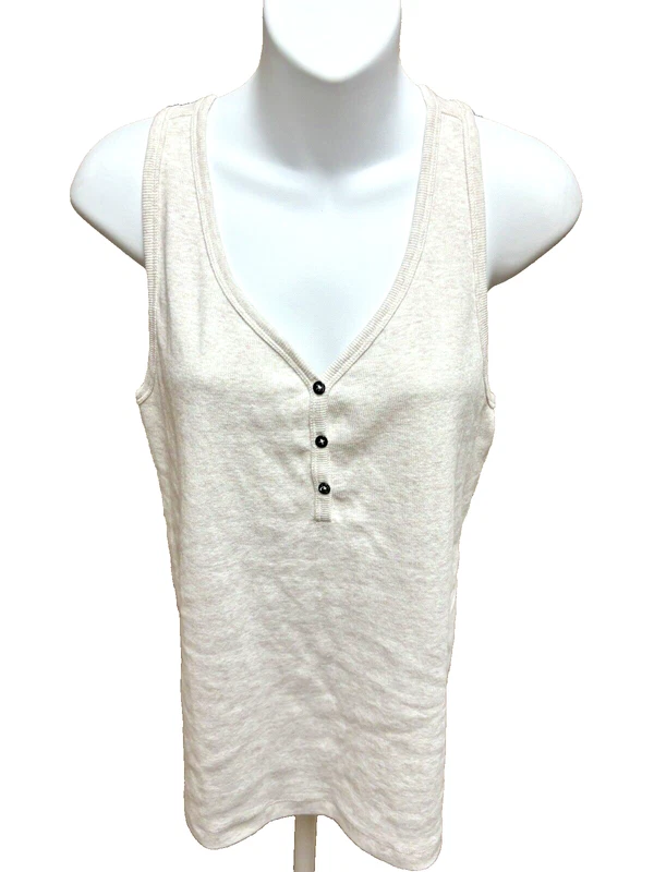 lole sleeveless henley v-neck tank-top