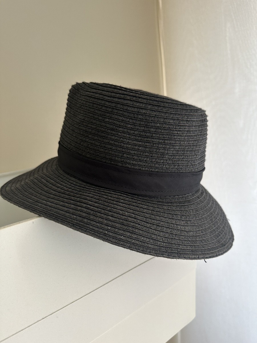 Reiss Carmella Straw Hat Black Size S/M Reiss Carmella Straw Hat With Ribon | eBay UK main image 2