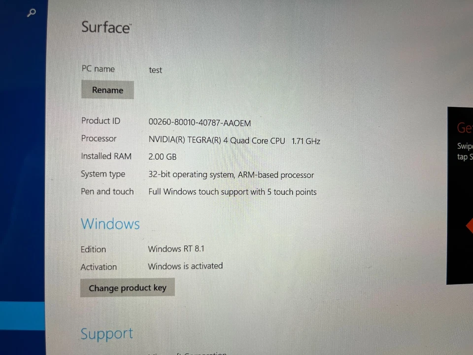 Microsoft Surface 2 RT. Boxed Complete with Keyboard. - Image 4 of 4