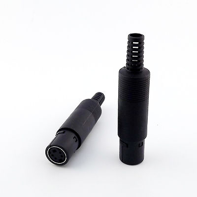 10pcs 4 Pin Mini DIN Mini-DIN Female Jack Connector Adapter With Plastic Handle