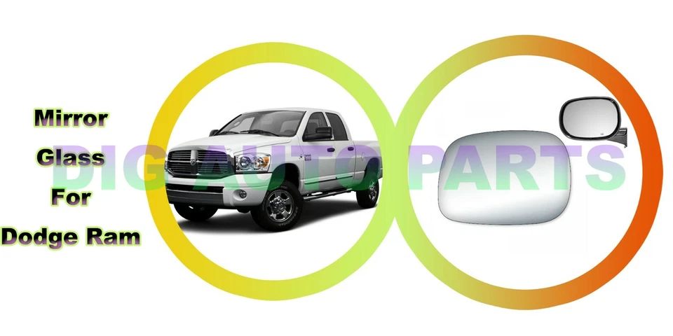 Espejo de cristal para Dodge Ram 1500 2500 3500 2002-2008 4000 4500 5500 lado del conductor Foto 4 de 4