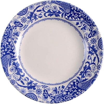Spode Blue Italian Brocato 8-Inch Salad Dish -Dishwasher Safe