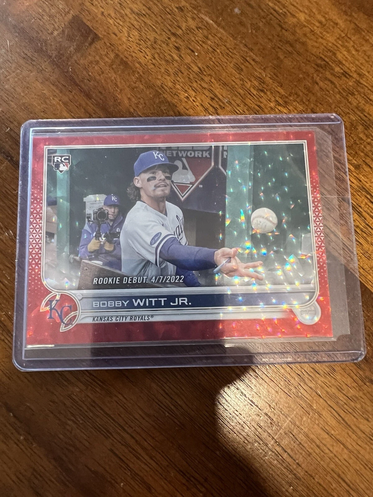 2022 Topps Update Series - Rookie Debut Red Foil #US187 Bobby Witt Jr. 008/199