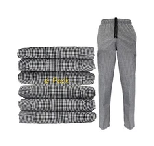 Natural Uniforms Classic Houndstooth Chef Pants with Multi-Pack QTYS Available