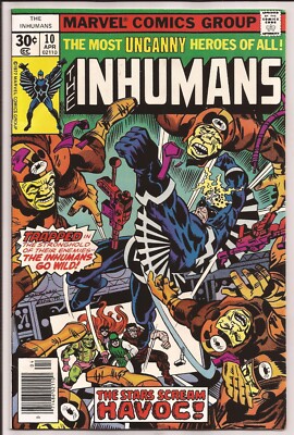 Inhumans #10 FN/VF 7.0 Off-White Pages (1975 Series)