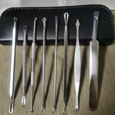 Acne Needle Blackhead Remover Pimple Blemish Comedone Extractor Tweezer Tool Kit