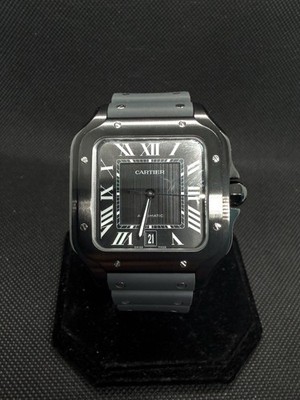 2025 Cartier Santos de Cartier Black ADLC Large WSSA0039 Full Set Automatic