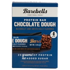 Barebells Protein Bars with 20g High Protein,1.9oz Bars,Chocolate Dough- 4 Count