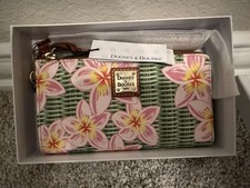 Dooney & Bourke Plumeria  Large Zip Around Wr...