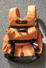 Trunk & Co Samsonite Orange Backpack Rucksack Vintage Style Reisetasche