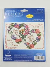 Designs For The Needle Cross Stitch The Two Shall Become One Kit Wedding Janlynn