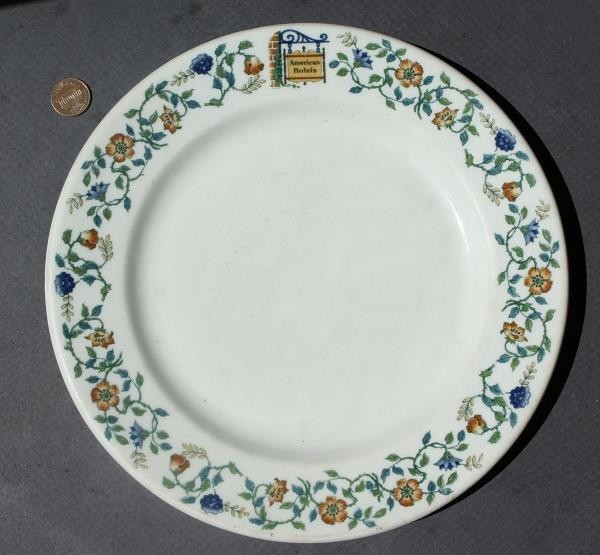 1927 American Hotels Restaurant Syracuse China large Dinner Plate SCARCE -