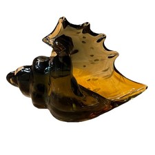 Hand Blown Glass Conch Figurine Statue Craft Statuette Modern Decor