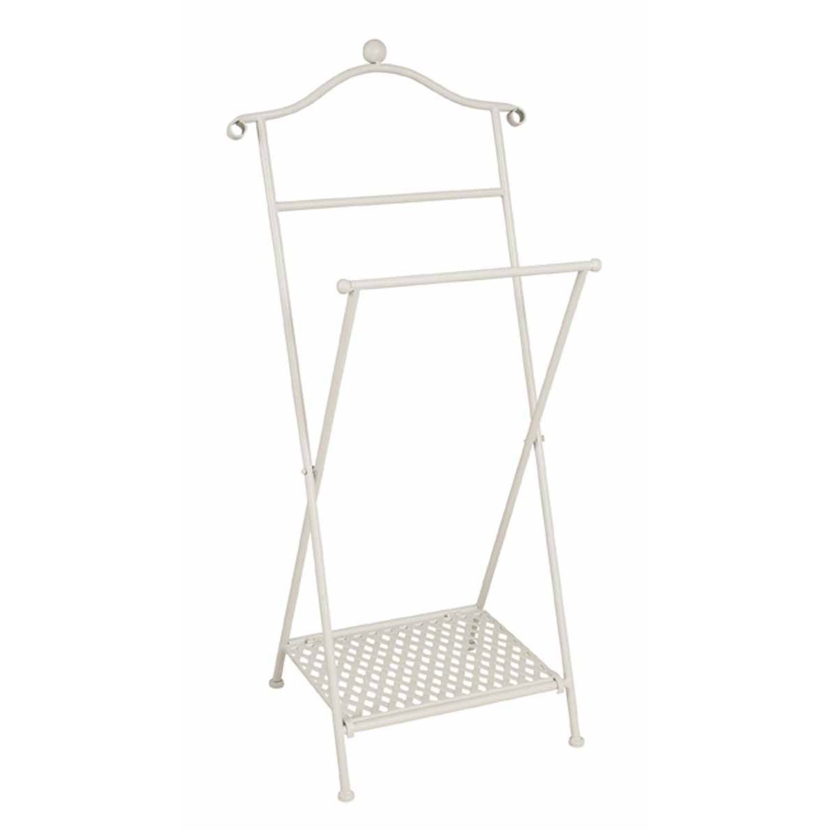 Valet de chambre vintage Mia blanc 98cm pour préparer vos tenues sans pli