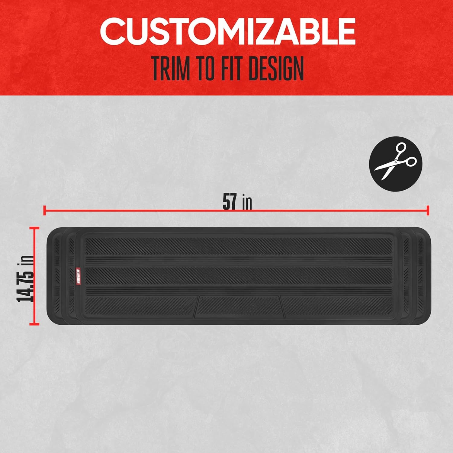 Heavy Duty Rear Back Seat Floor Mats for Car, SUV & Van - All Weather Black 57x1 thumbnail 3