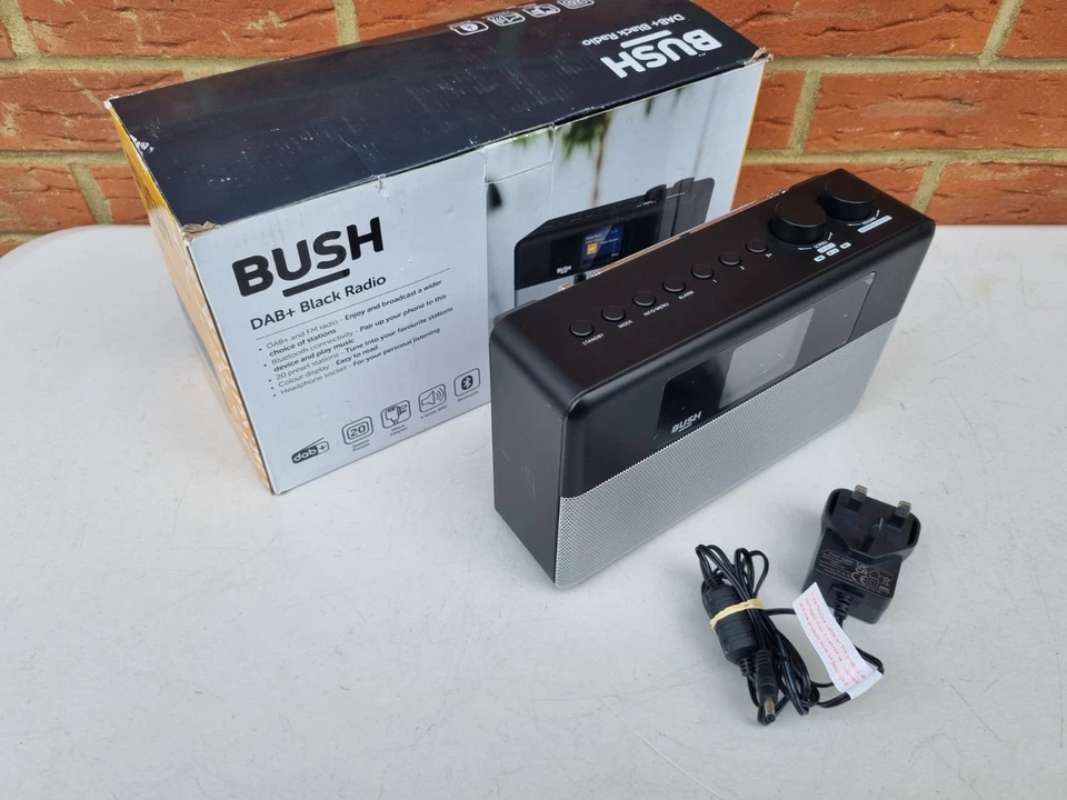 Bush DAB+ Bluetooth FM Radio Alarm Clock Speaker NE-2722 Boxed Tested Working - Image 2 of 4