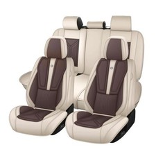 Custom 5 Full Seat Covers Fit for Toyota Corolla 5 Seats Standard Beige Brown