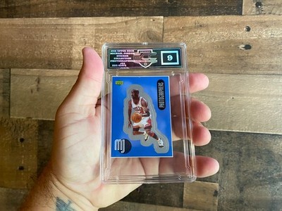 Michael Jordan Sticker Card VTG 1998 Graded 9 Upper Deck Chicago Bulls Slab 34