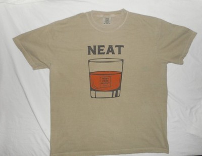 WHISKEY NEAT WEST FORK WHSKY T SHIRT - MENS XL - COMFORT COLORS - SOME WEAR