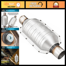 Universal 2.5 Weld-on High Flow Catalytic Converter With Heat Shield O2 Port Universal 2.5 Weld-on High Flow Catalytic Converter With Heat Shield O2 Port