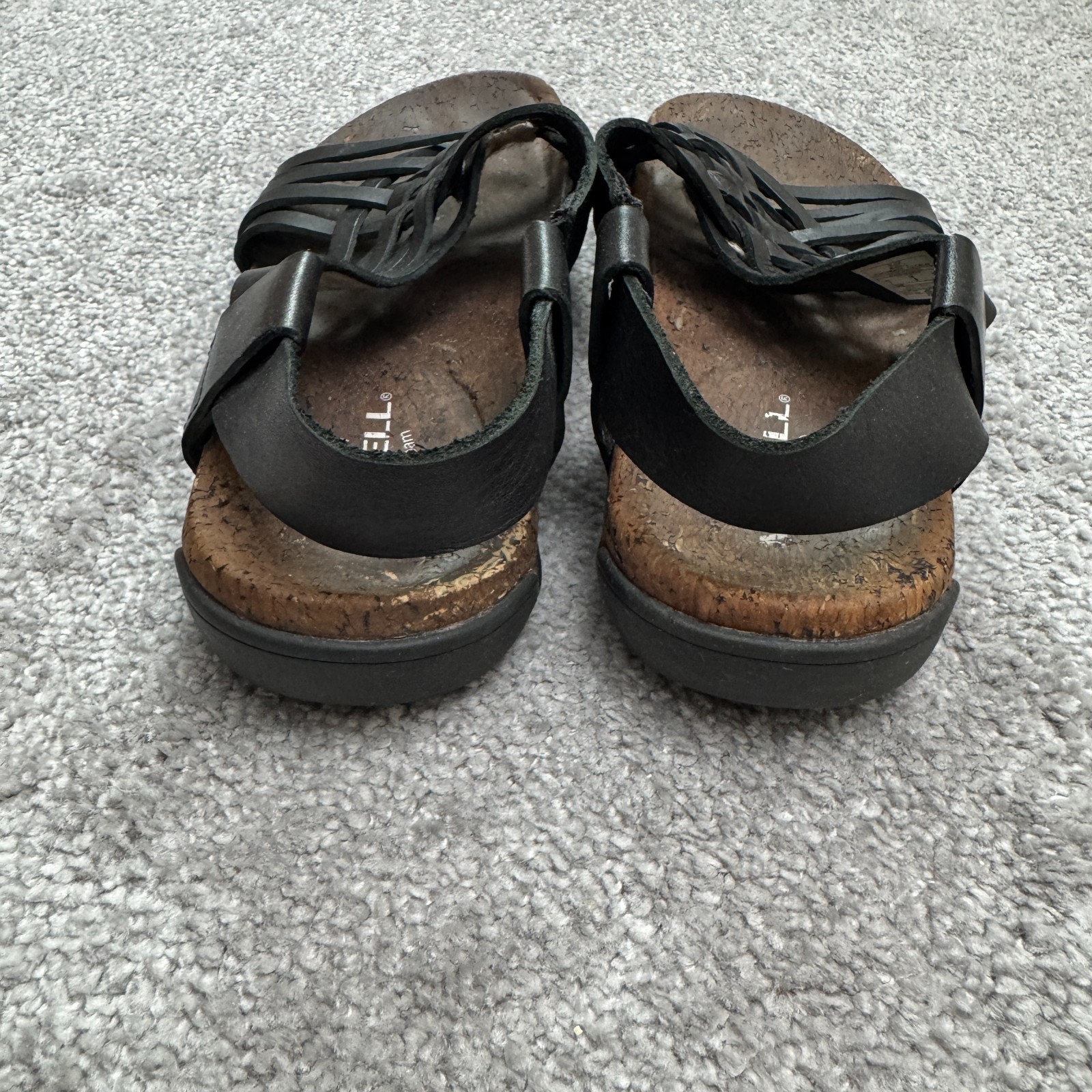 Merrell Sandali in pelle intrecciata Ar Cushion Memory Foam da donna US 7 EUR 38 neri