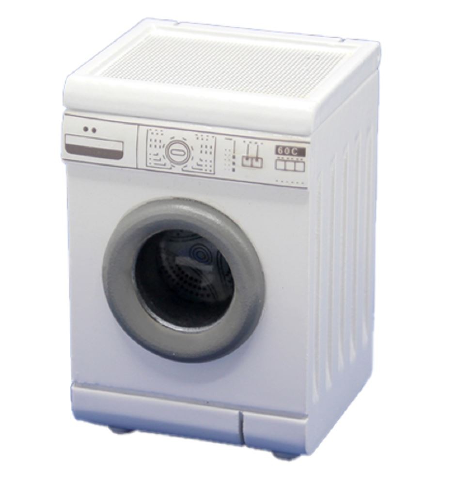 Dolls House White Washing Machine Kitchen Laundry Furniture Miniature Appliance