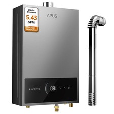 APUS Tankless Water Heater Propane 120000 BTU 5.43 GPM Digital Display
