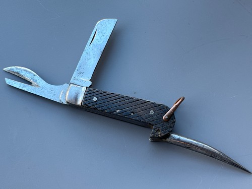 British Royal Indian Belgian Navy S.K.S.77 Marlin Spike Pocket Knife WWII