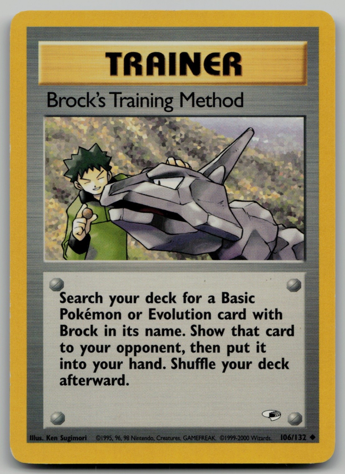 Brock's Training Method Uncommon Gym Heroes 106/132 NM