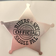 VTG Riders in the Sky Official Saddle Pal Sheriff Star Badge Pin Fan Club