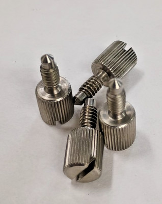 Captive Screw 10-24 SS 1/2'' Long Thread 18-8 Grade Slotted and Knurled 1'' OAL 4 