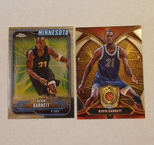 Topps Chrome Kevin Garnett 2 card Lot #44 BOD-24 Minnesota NBA Basketball