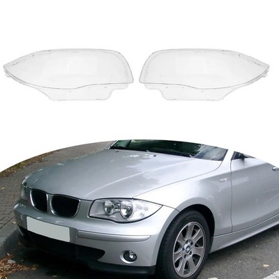 2PCS Front Headlight Glass Clear Cover Für BMW 1-Series E81 E82 E87 E88 03-11