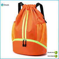 Sport Rucksack Kordelzug Wasserdicht Mit Bodenfach FüR Fitness Reisen Orange
