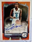 2025-26 Topps Bowman Chrome Caleb Wilson 1st Bowman Orange Mojo Refractor /25