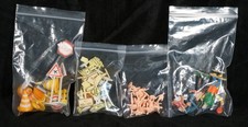 Lot of Model Train Scenery Props People  Signs 4 Assorted Bags CB6 