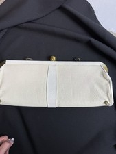 Vintage long cream clutch