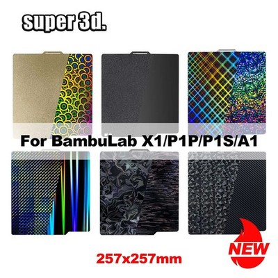 Bambu Lab P1S Bauplatte 257x257 mm PEI/PEO Federstahlblech X1 Carbon A1