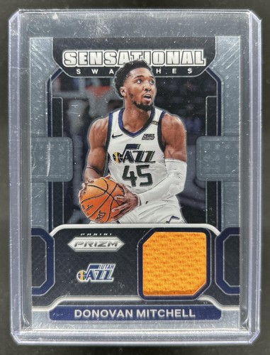 2021-22 Panini Prizm Donovan Mitchell Sensational Jersey #SW-DML Jazz